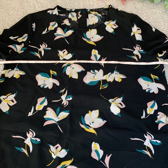 Halogen Drop Waist Button Backed Floral Dress - Picture 6 of 8